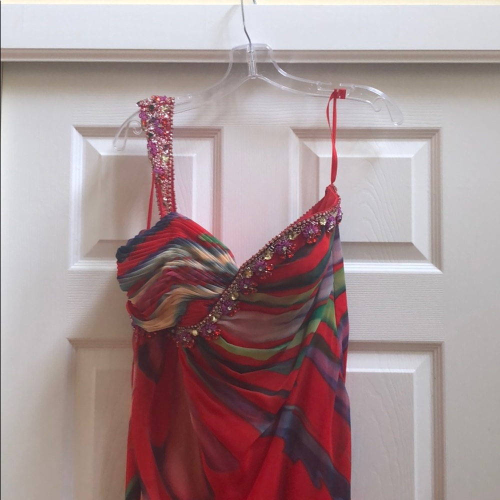 One strap gown